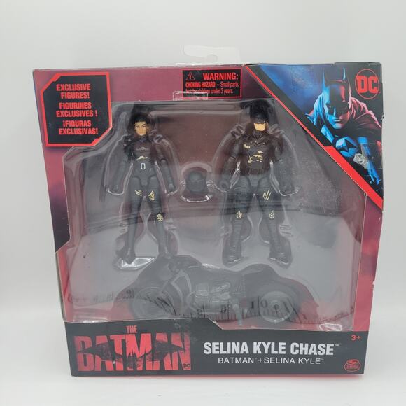 DC The Batman Selina Kyle Chase Action Figures with Batcycle Toy Set - Picture 2 of 6